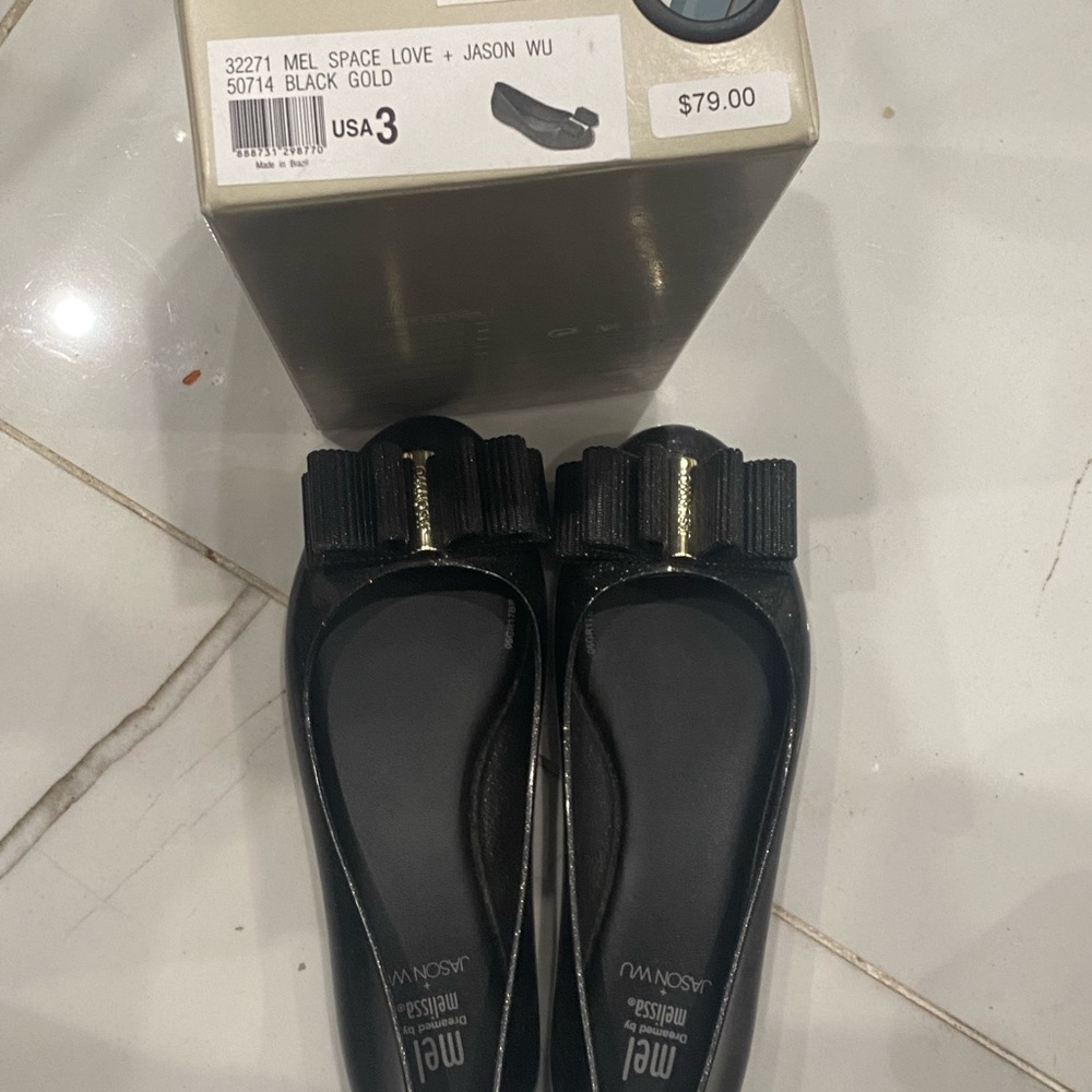 Mini Melissa Black Gold shoes